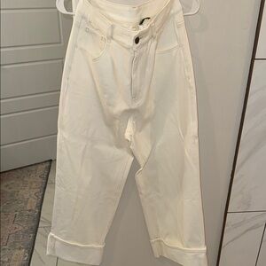 Stylish Cream High-Waisted Pants
